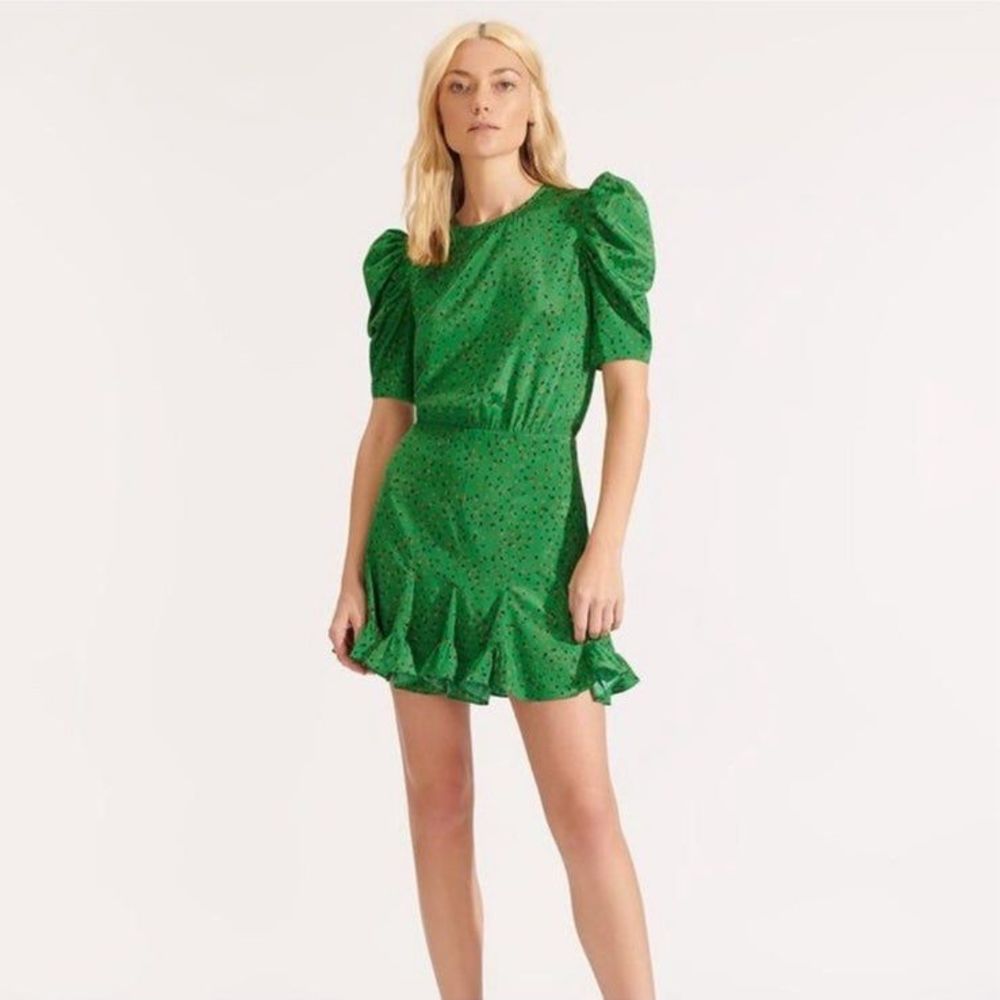 Veronica Beard Lila Dress in Green Multi Floral Size 12